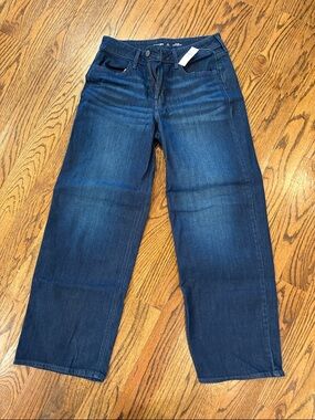 Women’s Old Navy high-rise wow wide leg Dark Blue Jeans size 6P